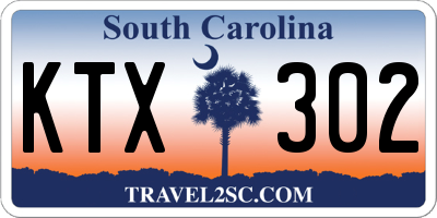 SC license plate KTX302