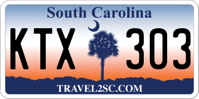 SC license plate KTX303