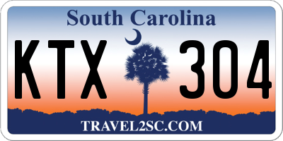 SC license plate KTX304