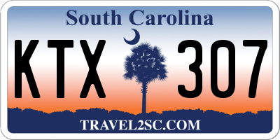 SC license plate KTX307