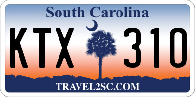 SC license plate KTX310