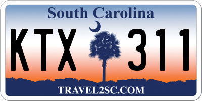 SC license plate KTX311