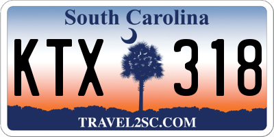 SC license plate KTX318