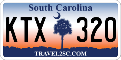 SC license plate KTX320