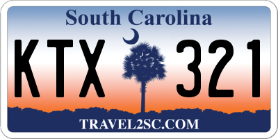 SC license plate KTX321