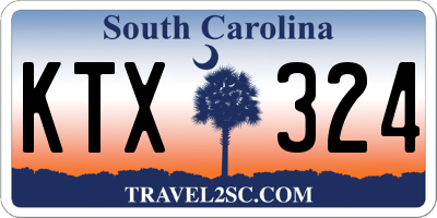 SC license plate KTX324