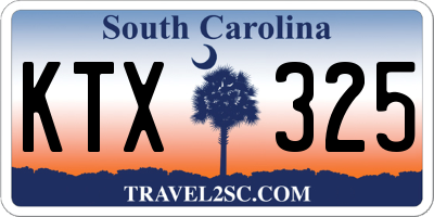 SC license plate KTX325