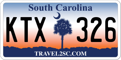 SC license plate KTX326