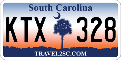 SC license plate KTX328