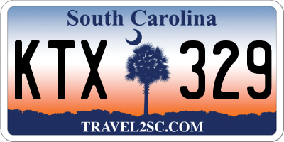 SC license plate KTX329