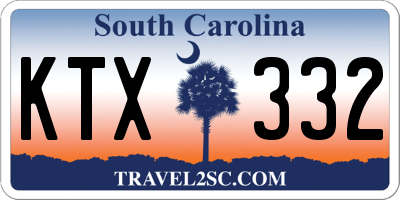 SC license plate KTX332