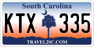 SC license plate KTX335