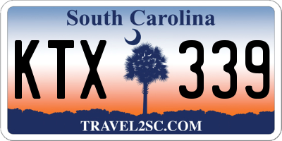 SC license plate KTX339