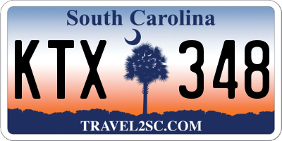 SC license plate KTX348