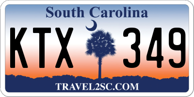 SC license plate KTX349