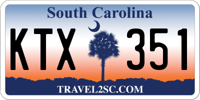 SC license plate KTX351