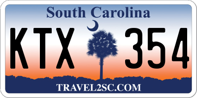 SC license plate KTX354