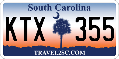 SC license plate KTX355