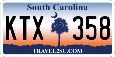 SC license plate KTX358