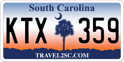 SC license plate KTX359