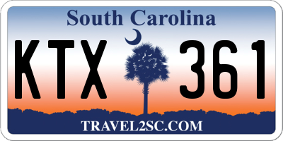 SC license plate KTX361