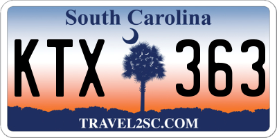 SC license plate KTX363