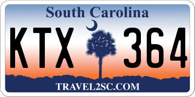 SC license plate KTX364