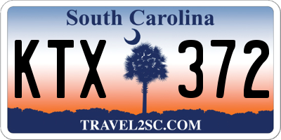 SC license plate KTX372