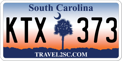 SC license plate KTX373
