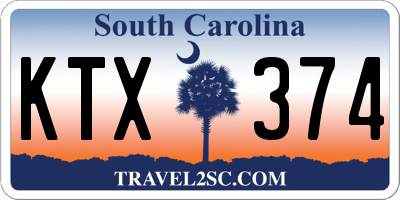 SC license plate KTX374