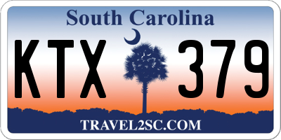 SC license plate KTX379