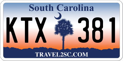 SC license plate KTX381