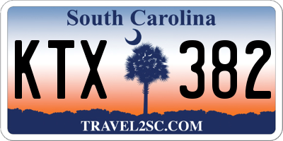 SC license plate KTX382