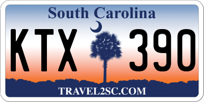 SC license plate KTX390