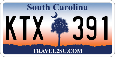 SC license plate KTX391