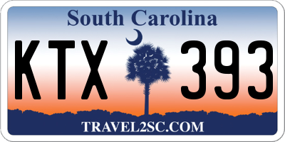 SC license plate KTX393