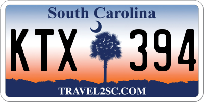 SC license plate KTX394
