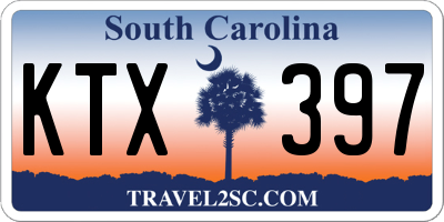 SC license plate KTX397