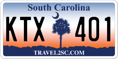 SC license plate KTX401