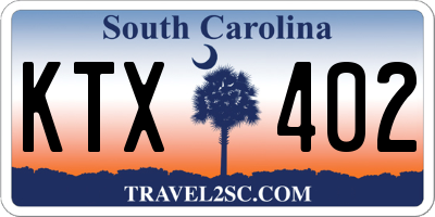 SC license plate KTX402