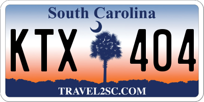 SC license plate KTX404