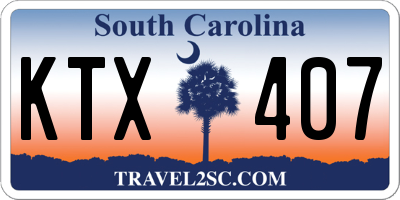 SC license plate KTX407