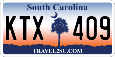 SC license plate KTX409