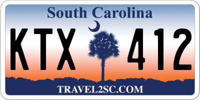 SC license plate KTX412
