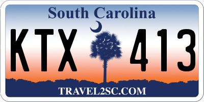 SC license plate KTX413