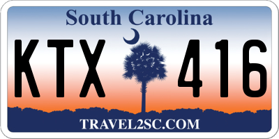 SC license plate KTX416