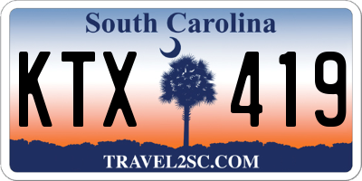 SC license plate KTX419