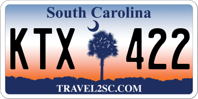 SC license plate KTX422