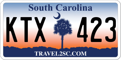SC license plate KTX423