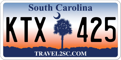 SC license plate KTX425